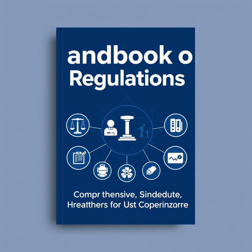 A visually striking cover design for a handbook on regulations