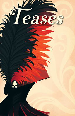 A captivating book cover illustration for a title called 'Teases', featuring a mysterious and playful design