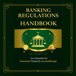 An elegant and professional cover design for a handbook on banking regulations