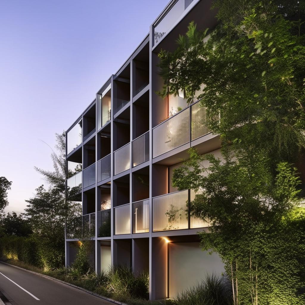 A south-facing rental apartment building with an impressive and modern architectural elevation