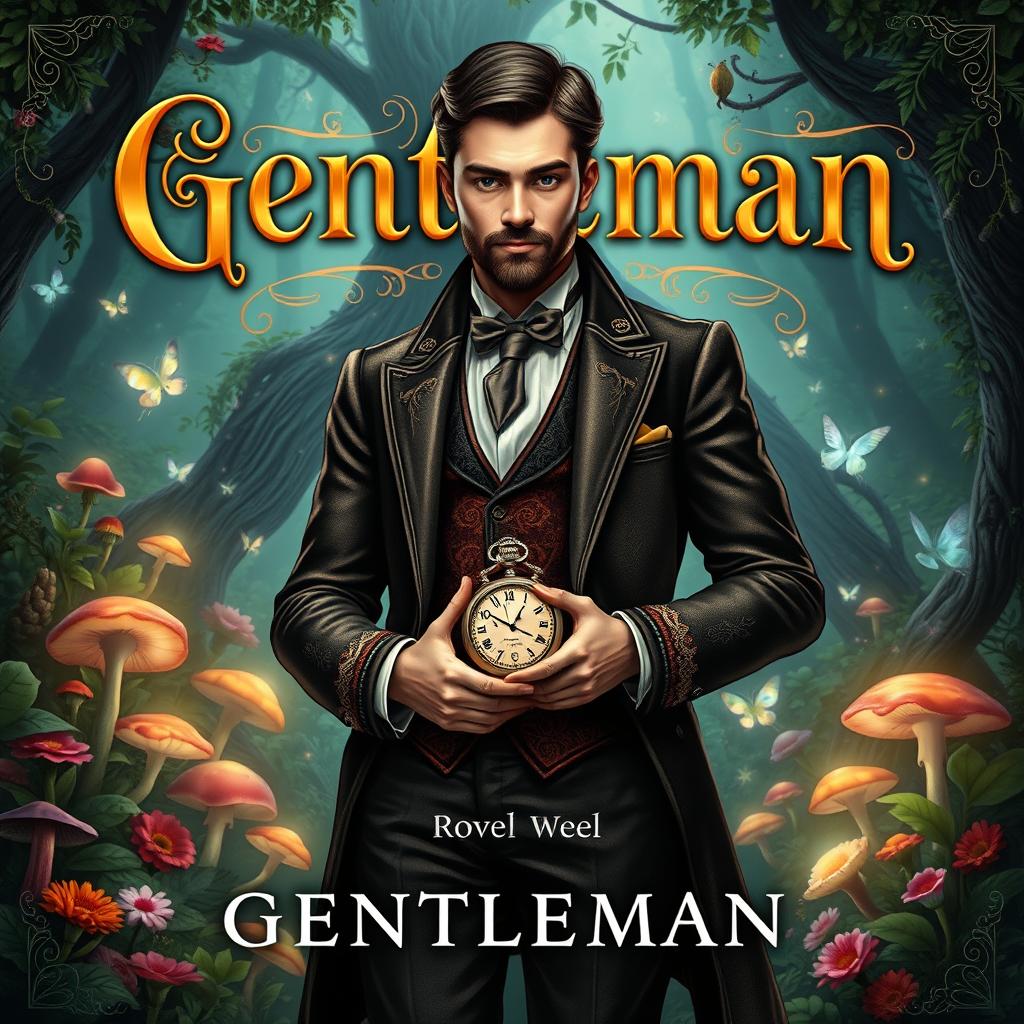 A stunning book cover for a fantasy novel titled 'Gentleman'