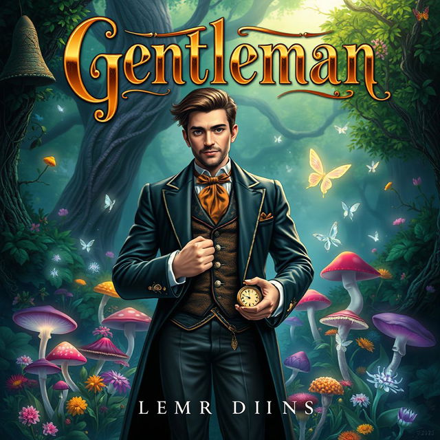 A stunning book cover for a fantasy novel titled 'Gentleman'