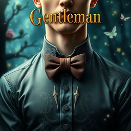 A striking fantasy portrait for a book cover titled 'Gentleman'