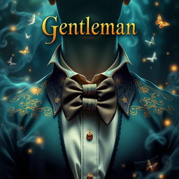 A striking fantasy portrait for a book cover titled 'Gentleman'