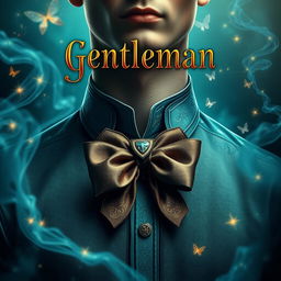 A striking fantasy portrait for a book cover titled 'Gentleman'