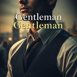 A stunning book cover for 'Gentleman', featuring an elegant portrait of a well-dressed gentleman