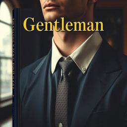 A stunning book cover for 'Gentleman', featuring an elegant portrait of a well-dressed gentleman