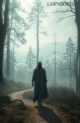 A surreal and dreamlike landscape representing the theme "Whispers in the Silence: A Journey of Lost Desires"