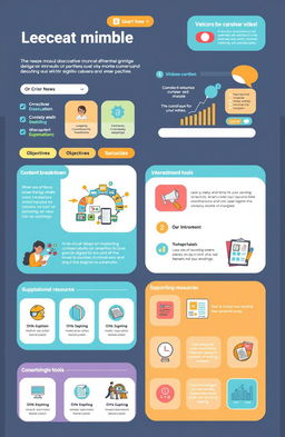 A creative and engaging design for a learning module that incorporates various educational elements