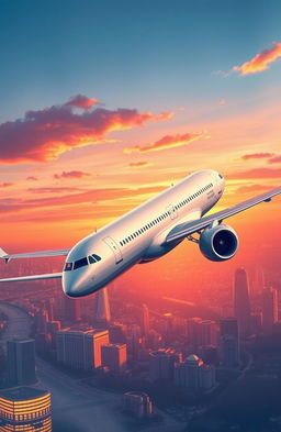 A detailed illustration of the Airbus A320neo aircraft in flight, showcasing its sleek body, modern wing design with sharklets, and the latest Pratt & Whitney engines