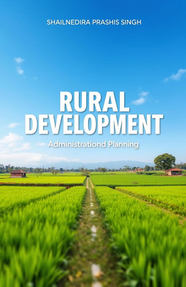 A captivating eBook cover design for a book titled 'Rural Development: Administration and Planning' by authors Shailendra Pratap Singh and Ashish Soti