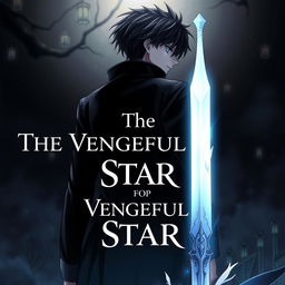 A dark fantasy novel cover for 'The Vengeful Star'