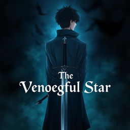 A dark fantasy novel cover for 'The Vengeful Star'
