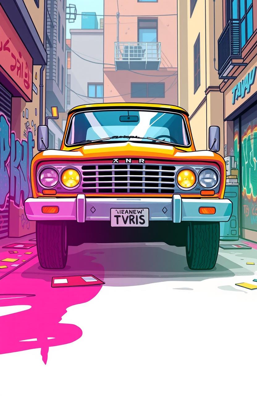 A creative and vibrant illustration inspired by the song "Виноват пиздеж" by Валентин Волков