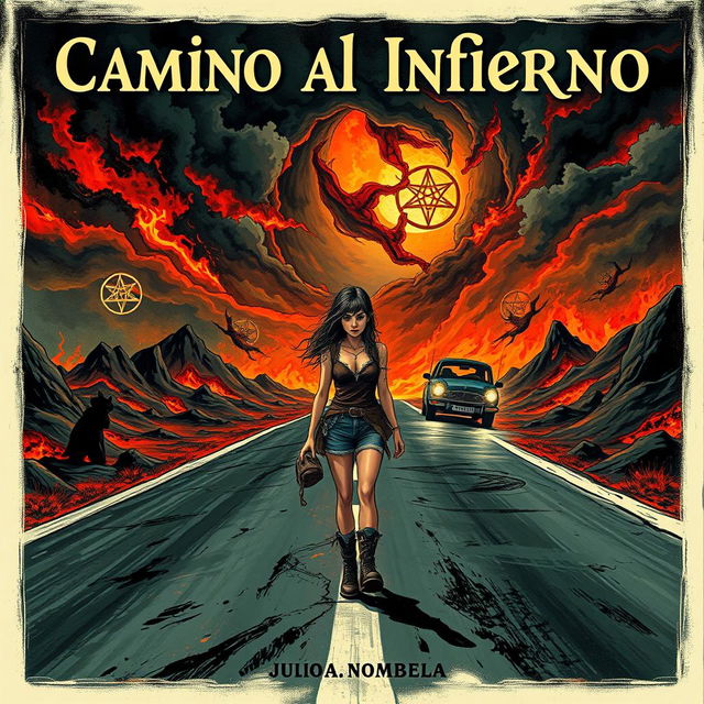 Book cover titled 'Camino al Infierno' by Julio A