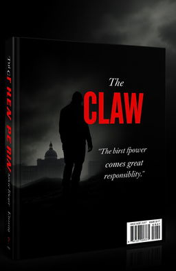 A captivating book cover design titled 'The Claw: The birth of an urban legend' written in bold red font