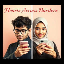 A visually striking full-body book cover design featuring a man and a woman, both Muslims