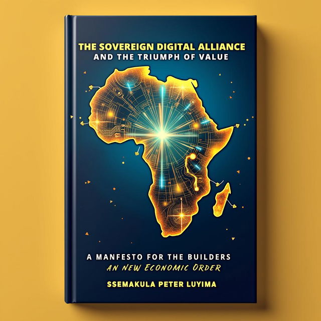 An artistic book cover design for the title 'THE SOVEREIGN DIGITAL ALLIANCE: AND THE TRIUMPH OF VALUE