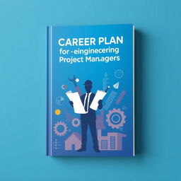 A visually striking book cover design for a career planning guide aimed at engineering project managers
