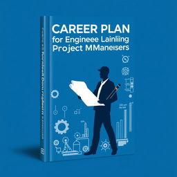 A visually striking book cover design for a career planning guide aimed at engineering project managers