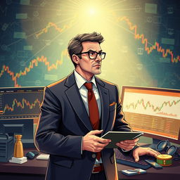 An engaging and illustrative image that encapsulates the theme of 'Uncovering the Trail of Smart Money' in Forex trading