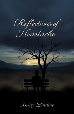 A book cover design for a poetry collection featuring a sad painting