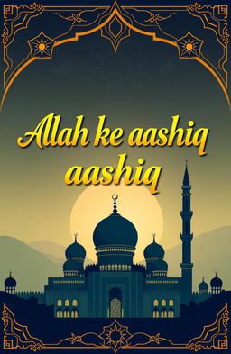 A beautifully designed Islamic artwork featuring luxurious golden fonts displaying the quote "Allah ke aashiq"