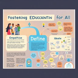A visually engaging and informative poster design titled 'Fostering Quality Education for All'