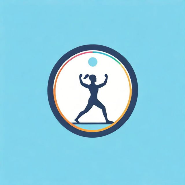 Design a distinctive, bold logo for a company named 'World Exercise Physiology'. The logo should convey energy and vitality using a vibrant, eye-catching color palette. Combine iconography and typography artfully.