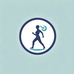 Design a distinctive, bold logo for a company named 'World Exercise Physiology'. The logo should convey energy and vitality using a vibrant, eye-catching color palette. Combine iconography and typography artfully.