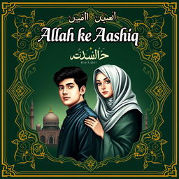 A beautifully designed first page for a novel titled 'Allah ke Aashiq' in bold and italic Urdu font, prominently featured at the top