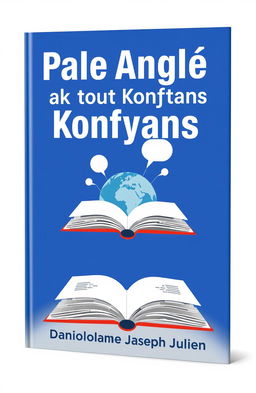 A clean, modern book cover design for the title 'Pale Anglè ak Tout Konfyans' by Daniolande Joseph Julien