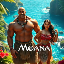 An exciting teaser scene from the live-action adaptation of Moana featuring Dwayne Johnson and Zendaya