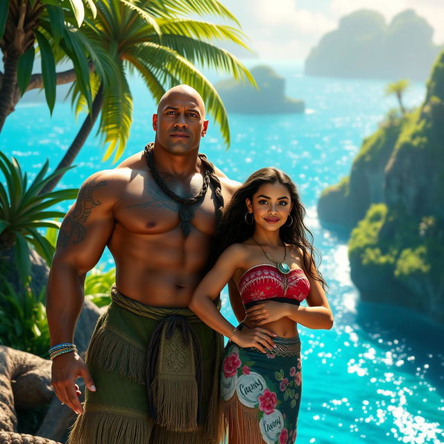 An exciting teaser scene from the live-action adaptation of Moana featuring Dwayne Johnson and Zendaya