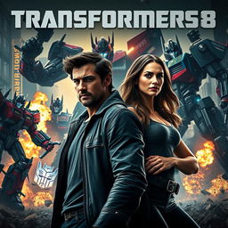 An electrifying teaser scene from Transformers 8: Rise of the Titans, featuring Shia LaBeouf and Megan Fox in action-packed roles