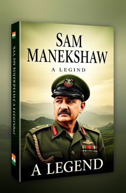 A captivating book cover design for the title 'Sam Manekshaw: A Legend'