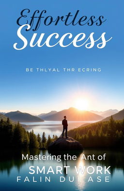 A visually inspiring book cover design titled 'Effortless Success: Mastering the Art of Smart Work'