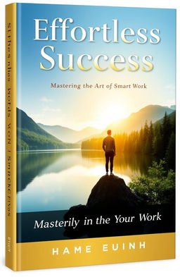 A visually inspiring book cover design titled 'Effortless Success: Mastering the Art of Smart Work'