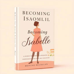 A book cover design for 'Becoming Isabelle' with the subtitle 'A Journey of Motherhood, Independence, and Self-Discovery'