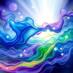 A captivating image of a vibrant, abstract representation of transformation and evolution