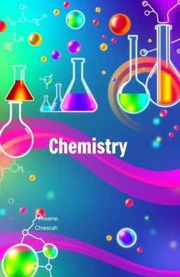 A beautifully designed chemistry cover page featuring a vibrant and colorful background related to chemistry