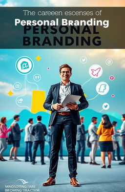 A motivational and inspirational scene depicting the essentials of personal branding for career development
