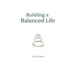 A minimalistic e-book cover for 'Building a Balanced Life'
