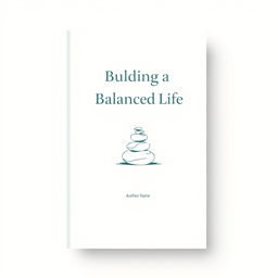 A minimalistic e-book cover for 'Building a Balanced Life'