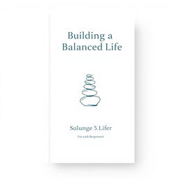 A minimalistic e-book cover for 'Building a Balanced Life'