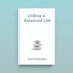 A minimalistic e-book cover for 'Building a Balanced Life' by Asad Badsaha