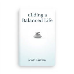 A minimalistic e-book cover for 'Building a Balanced Life' by Asad Badsaha