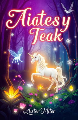 A vibrant and captivating Wattpad book cover featuring a fantasy theme