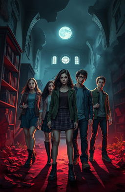 A captivating mystery story featuring a female protagonist alongside her four friends: one woman and three men