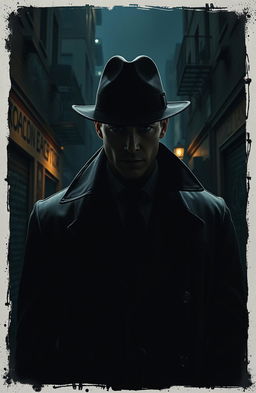 A mysterious urban setting shrouded in shadows, featuring a charismatic police spy named 'The Third Eye', who is secretly the mastermind behind all criminal activities